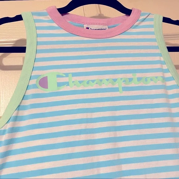 Champion sleeveless Campus blue horizon striped tank dress - Picture 5 of 7